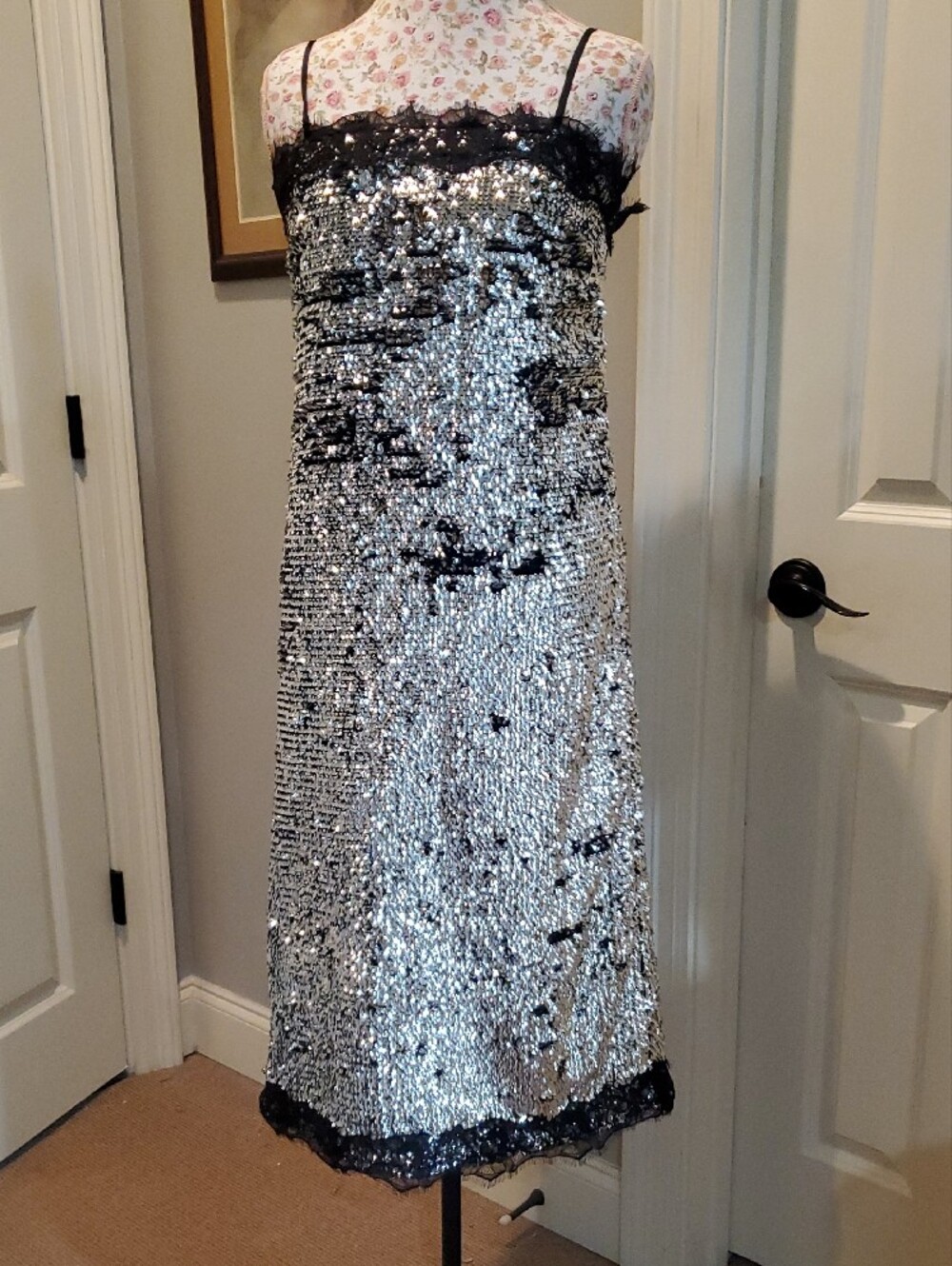 Silver Sequin Dress